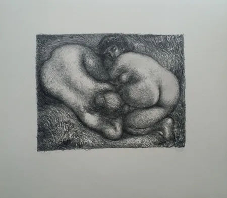 Lithograph Maillol - Deux femmes dans l'herbe (1926) 
