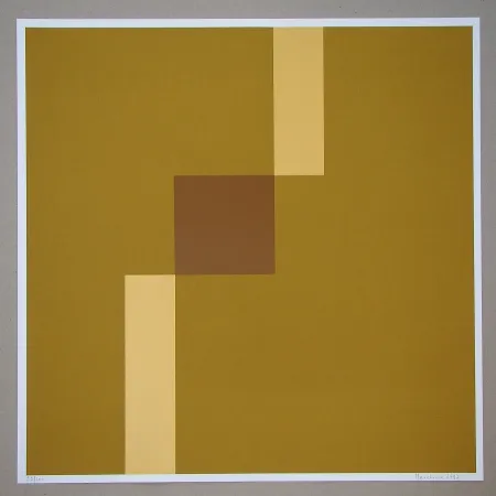 Screenprint Maiolino - Composizione concreta, 1997