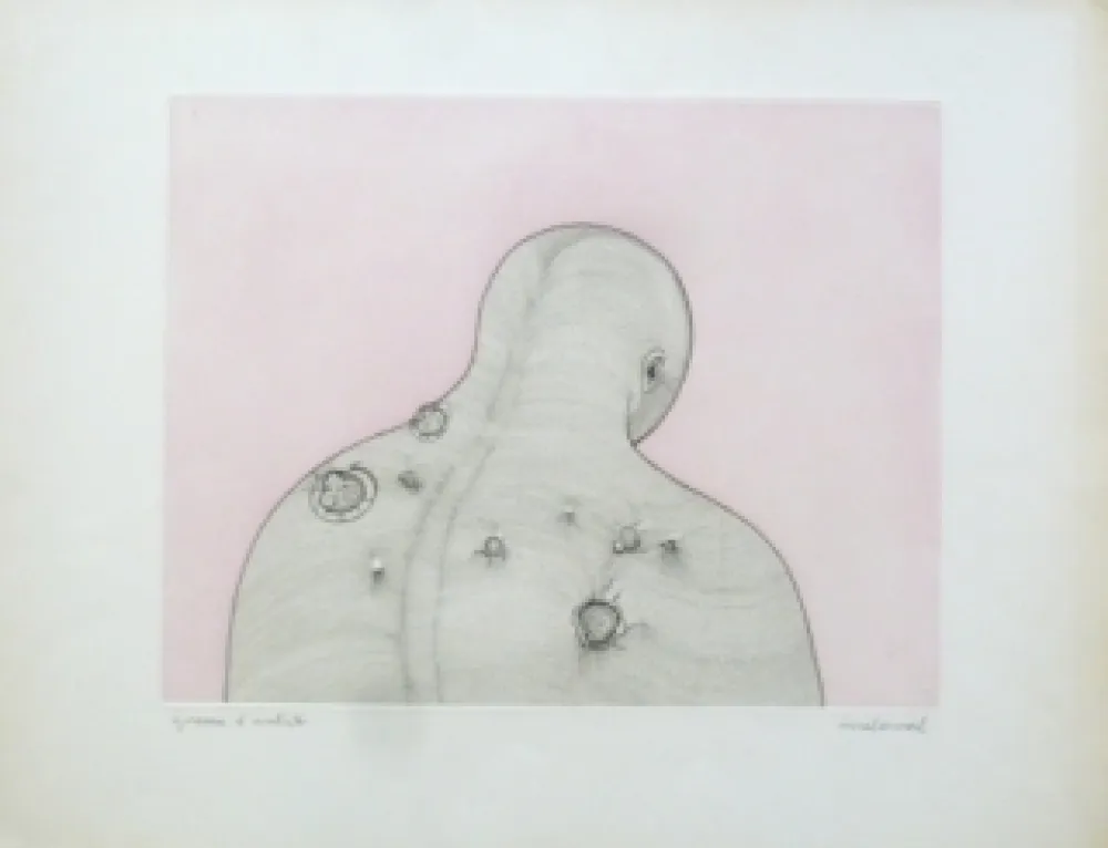 Etching Malaval - Homme de dos