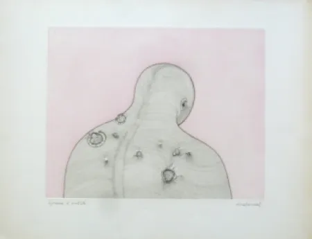 Etching Malaval - Homme de dos