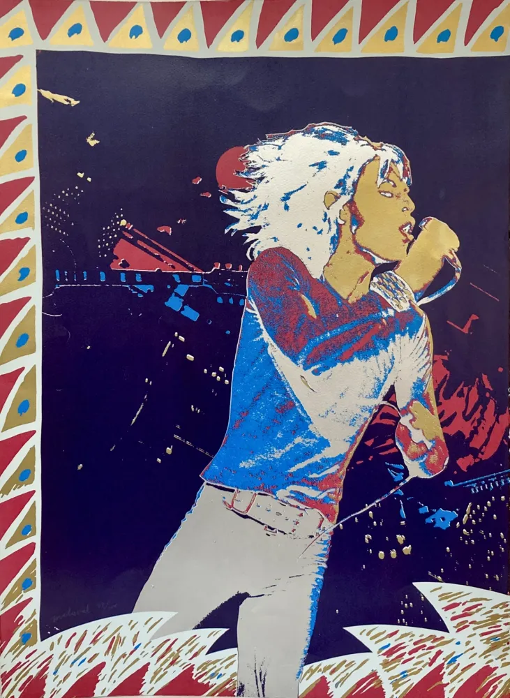 Screenprint Malaval - The Rolling Stones, 1974.