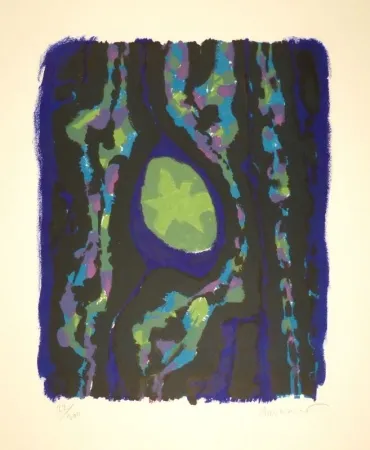 Lithograph Manessier - Advent