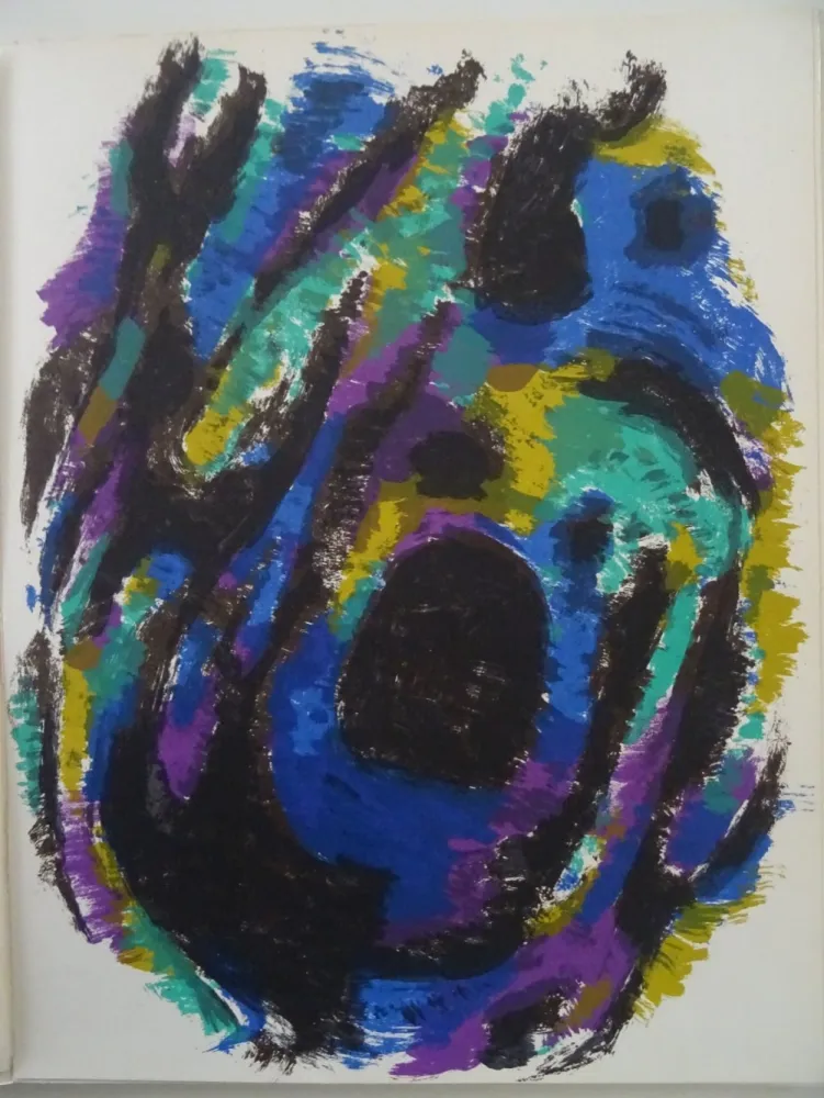 Lithograph Manessier - Composition