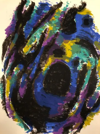 Lithograph Manessier - Composition, 