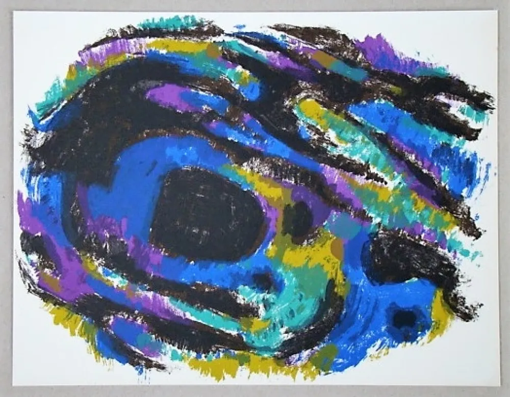 Lithograph Manessier - Composition 1960