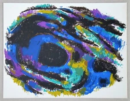 Lithograph Manessier - Composition 1960