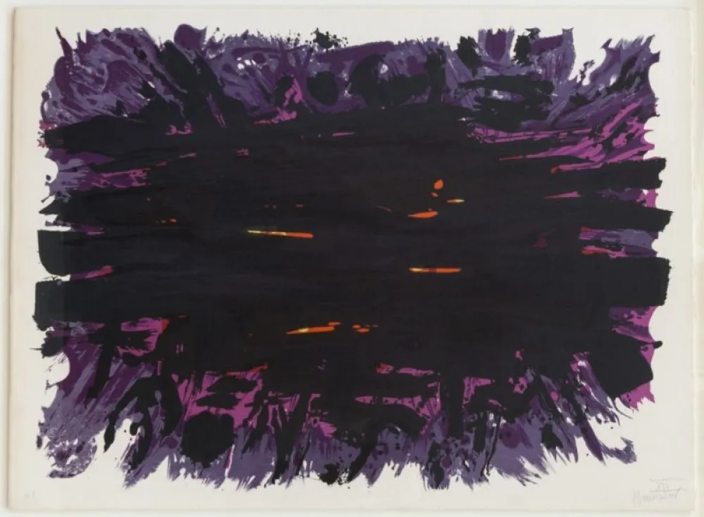 Lithograph Manessier - Composition abstraite 