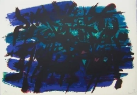 Lithograph Manessier - Composition II