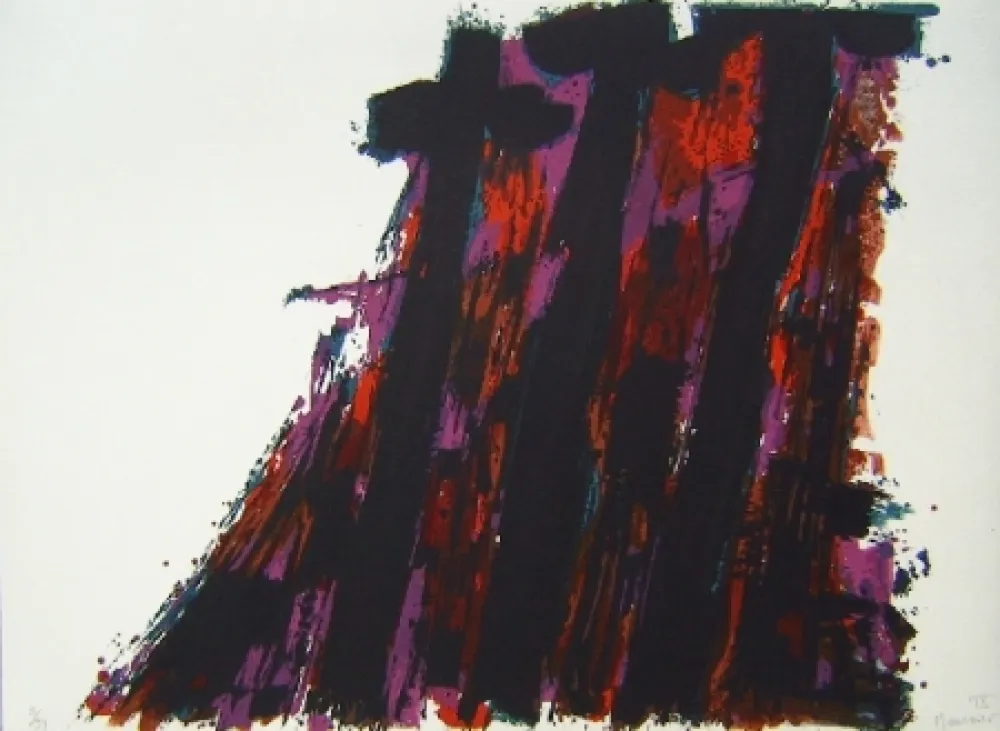 Lithograph Manessier - Composition IX