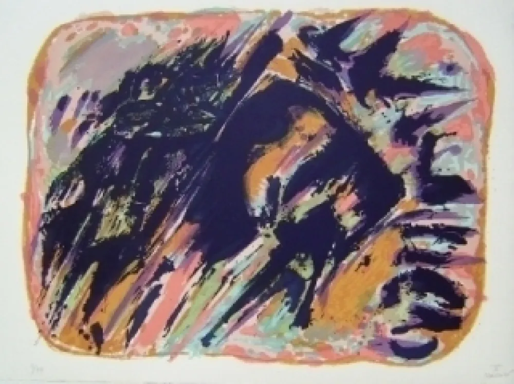 Lithograph Manessier - Composition V