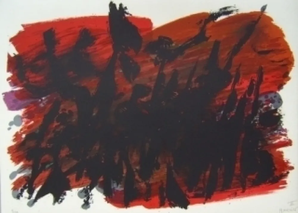 Lithograph Manessier - Composition VI