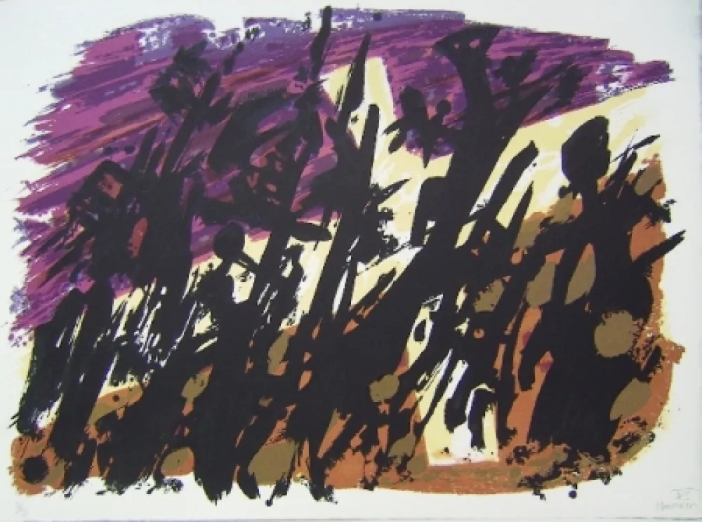 Lithograph Manessier - Composition VIII