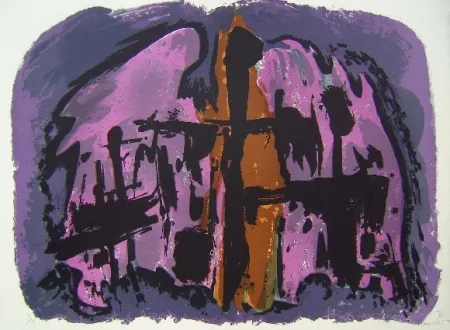 Lithograph Manessier - Composition XI