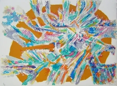 Lithograph Manessier - Composition XV