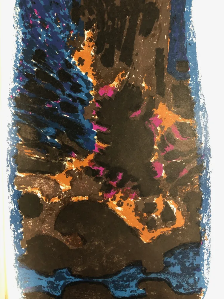 Lithograph Manessier - Croquis