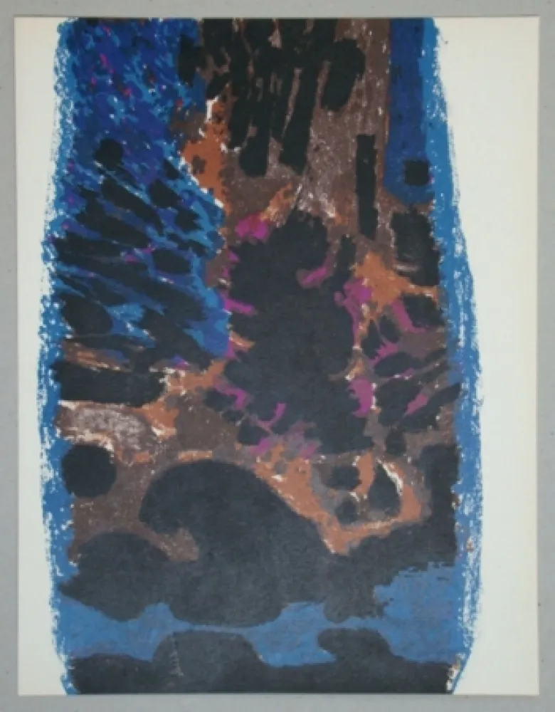 Lithograph Manessier - Croquis