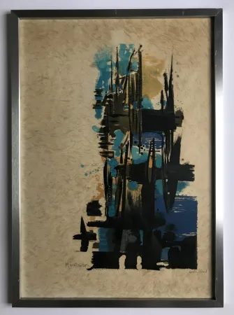 Lithograph Manessier - Élégie pour Martin Luther King I