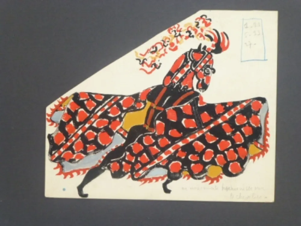 No Technical Manessier - Etude de costume pour le Décameron'