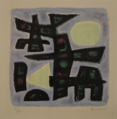 Lithograph Manessier - Hiver en Holland