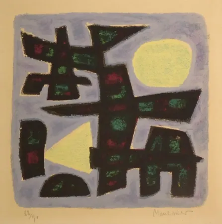 Lithograph Manessier - Hiver en Holland