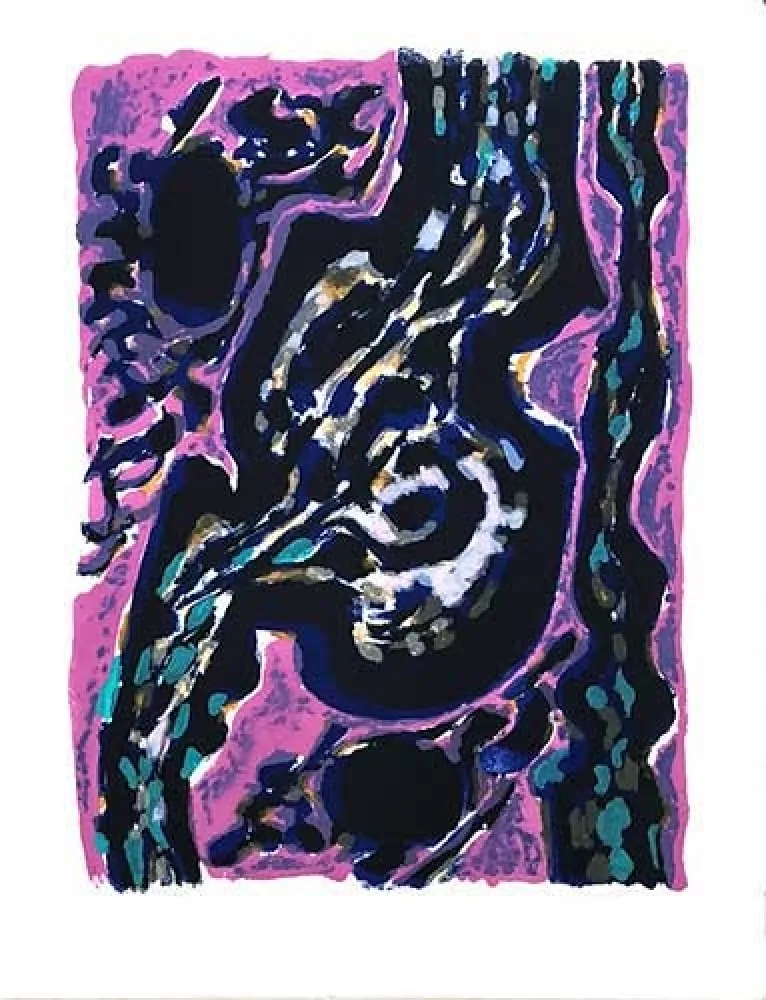 Lithograph Manessier - La source