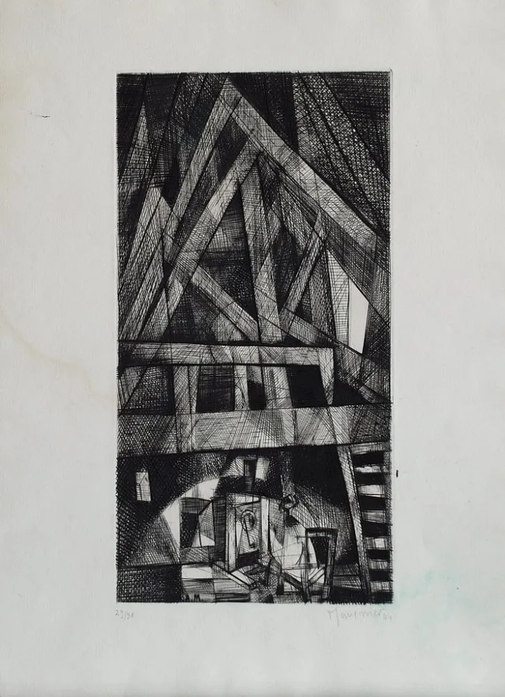Etching Manessier - L'atelier du peintre