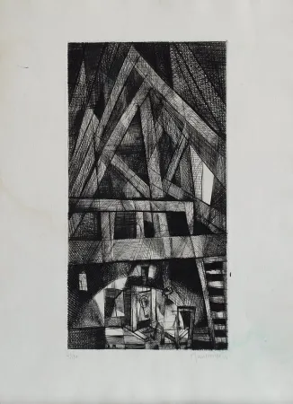 Etching Manessier - L'atelier du peintre
