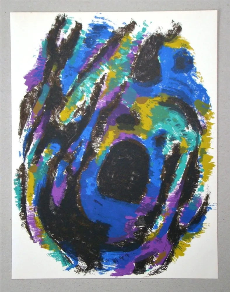 Lithograph Manessier - Le Nid