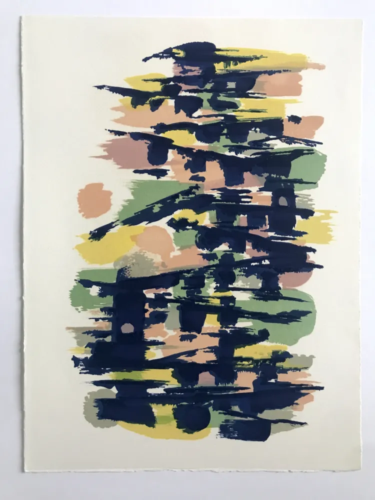 Lithograph Manessier - L'enfant dans la cité des ombres II : Les Ponts