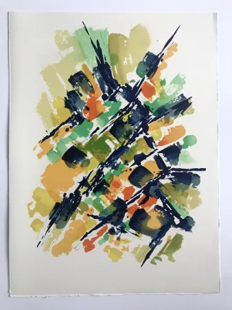 Lithograph Manessier - L'enfant dans la cité des ombres IV : La Villa Montmorency