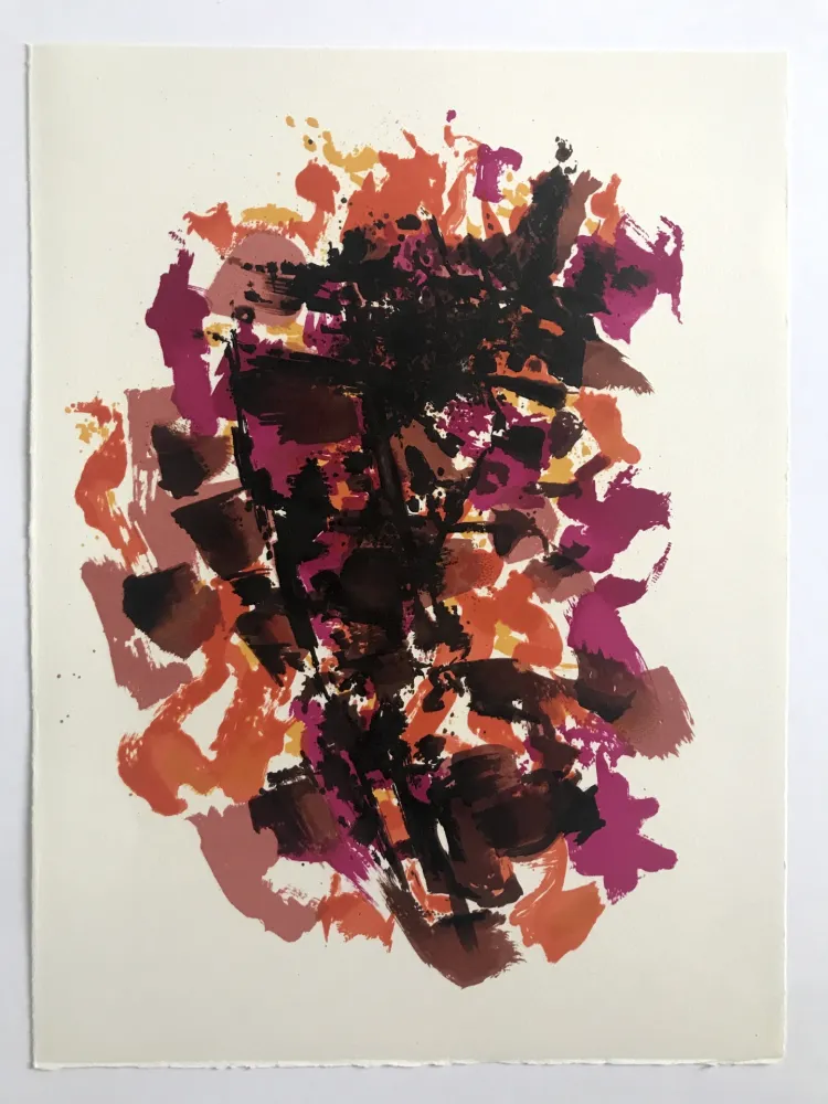 Lithograph Manessier - L'enfant dans la cité des ombres V : La Commune de Paris