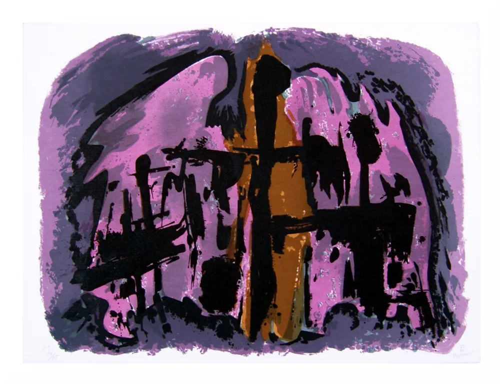 Lithograph Manessier - Suite de Pâques