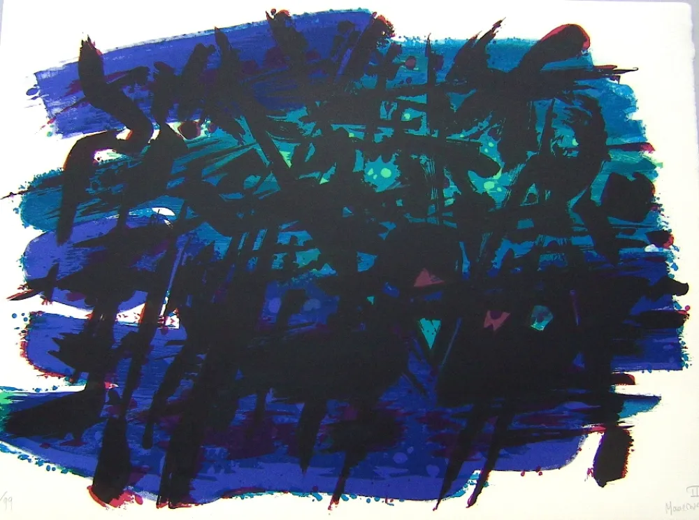 Lithograph Manessier - Suite de Paques II, L'Arrestation de Jésus