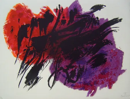 Lithograph Manessier - Suite de Paques IV, Les Tortures