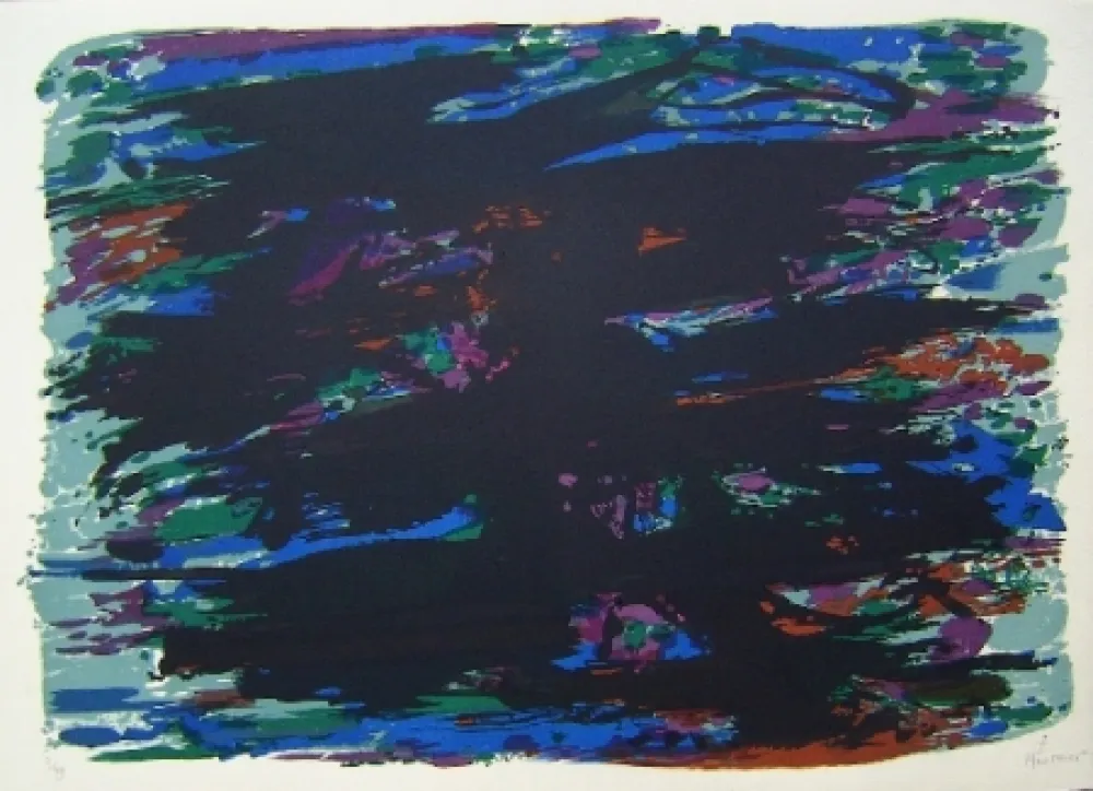 Lithograph Manessier - Suite de Pâques Le jardin des oliviers