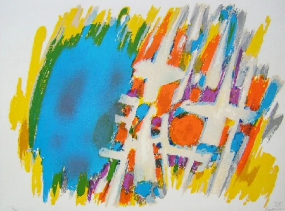 Lithograph Manessier - Suite de Pâques, Le message de l'ange