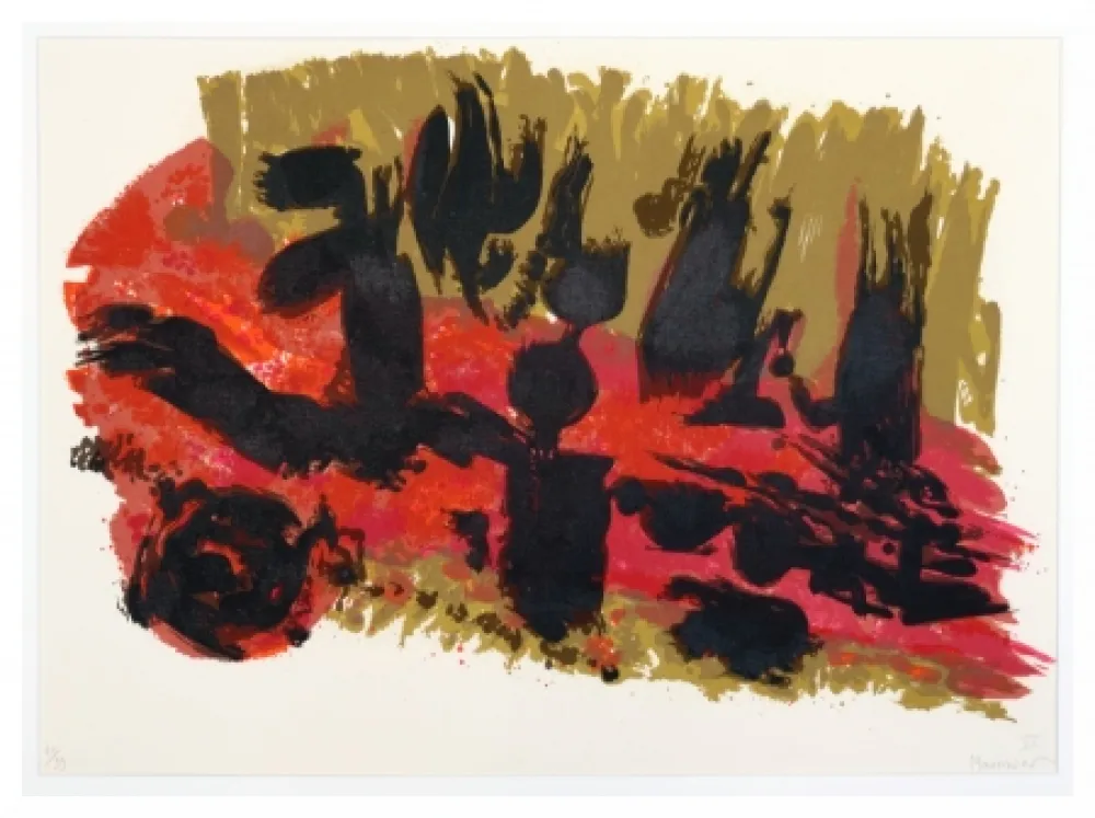 Lithograph Manessier - Suite de Pâques - Les Saintes femmes