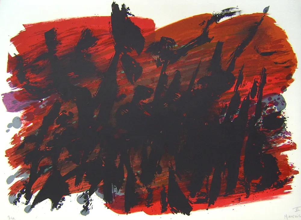 Lithograph Manessier - Suite de Paques VI, La Cohorte