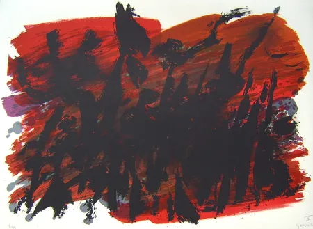 Lithograph Manessier - Suite de Paques VI, La Cohorte