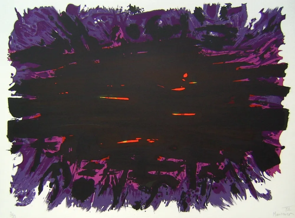 Lithograph Manessier - Suite de Paques XII, Le Tombeau gardé