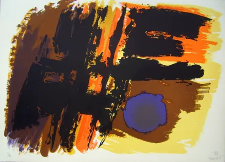 Lithograph Manessier - Suite de Paques XIII, Le Tombeau ouvert