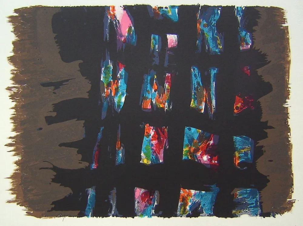 Lithograph Manessier - Suite de Paques,III, L'Emprisonnement 