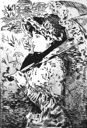 Engraving Manet - Jeanne ou le printemps