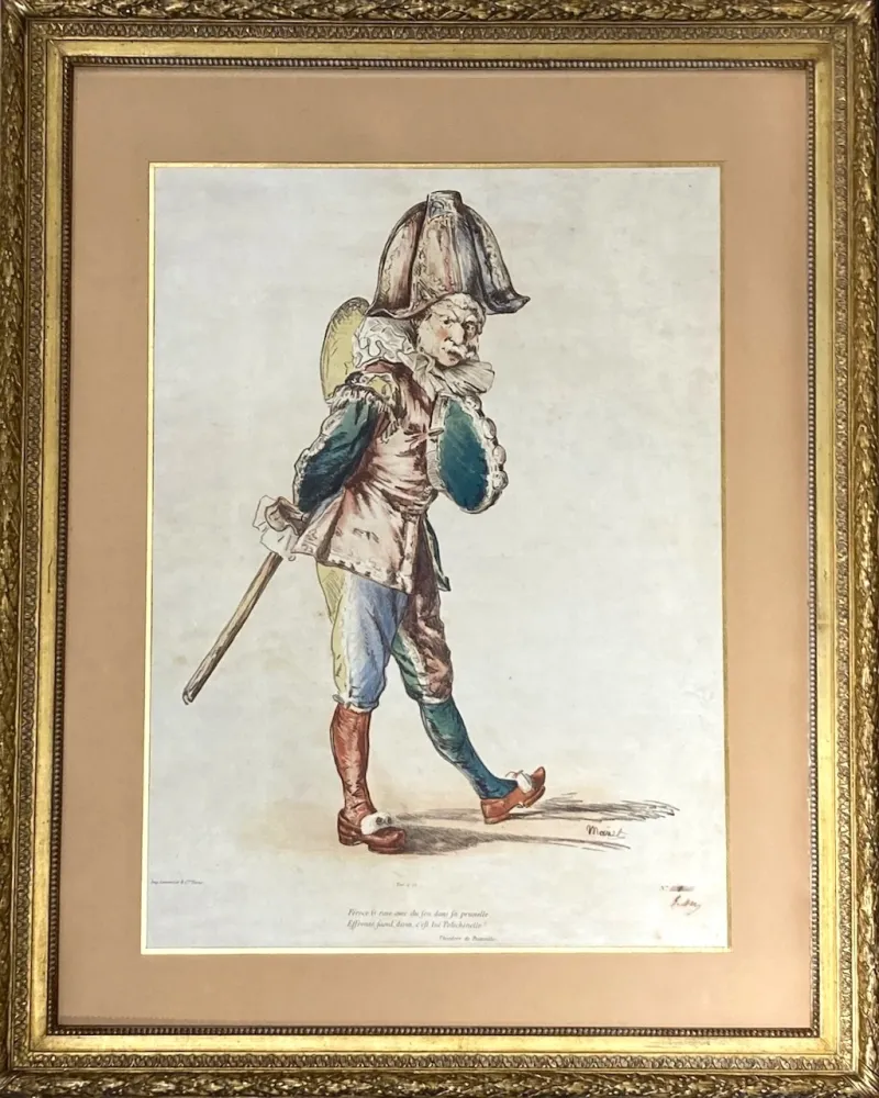 Lithograph Manet - Polichinelle, 1874. Signée
