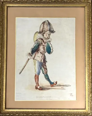 Lithograph Manet - Polichinelle, 1874. Signée