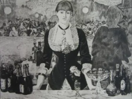 Etching Manet - Un bar aux Folies-Bergère