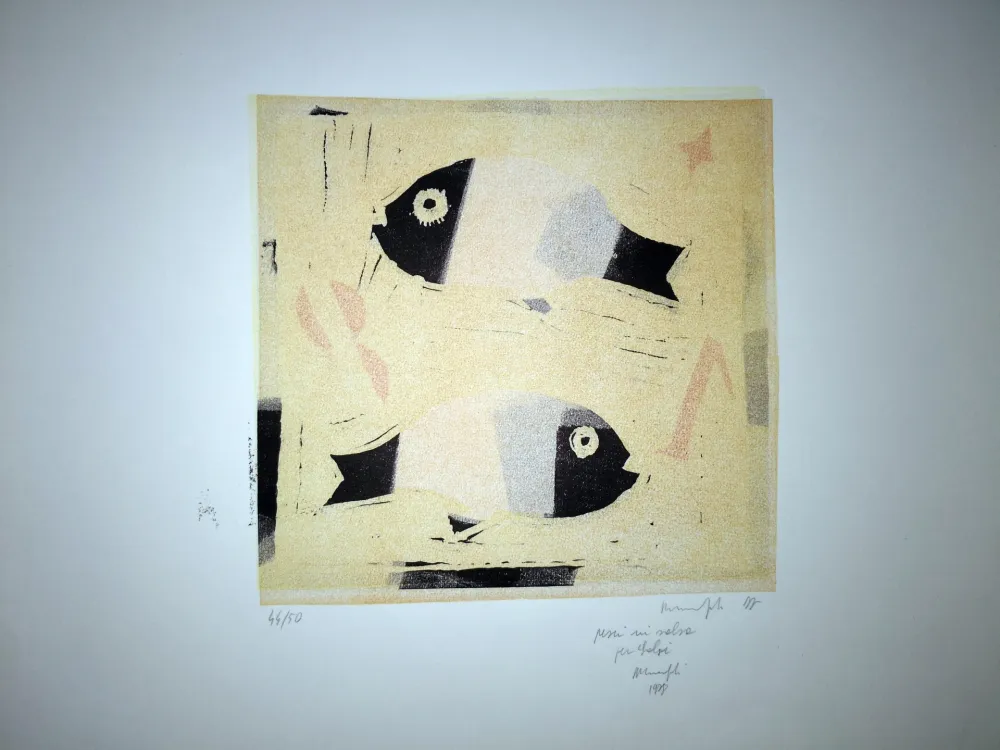 Linocut Manfredi - Pesci