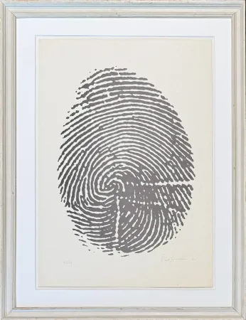 No Technical Manzoni - Piero Manzoni (1933-1963) - Left thumbprint - Photolithograph on paper - 1960