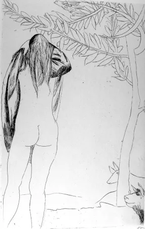 Engraving Manzu - Dafne e Cloe