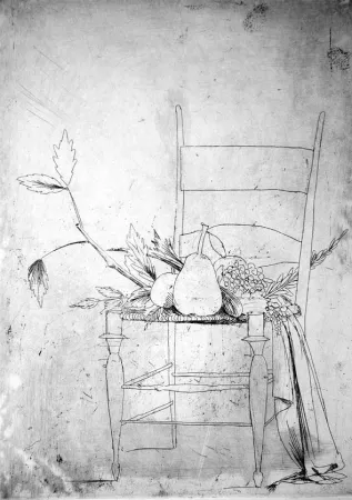 Engraving Manzu - La seggiola